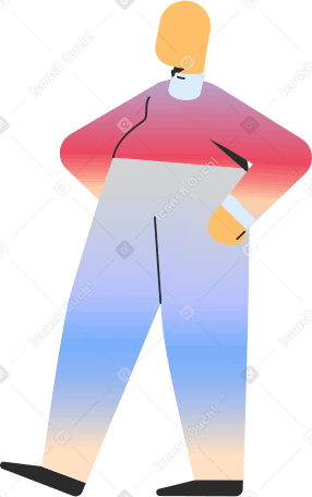 chubby adult standing PNG, SVG
