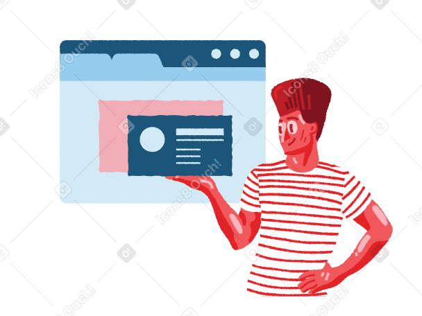 Making a post on the Internet Illustration in PNG, SVG