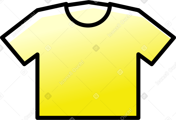 Gelbes t-shirt PNG, SVG