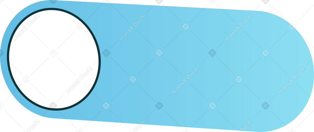 turned blue and white slider Illustration in PNG, SVG