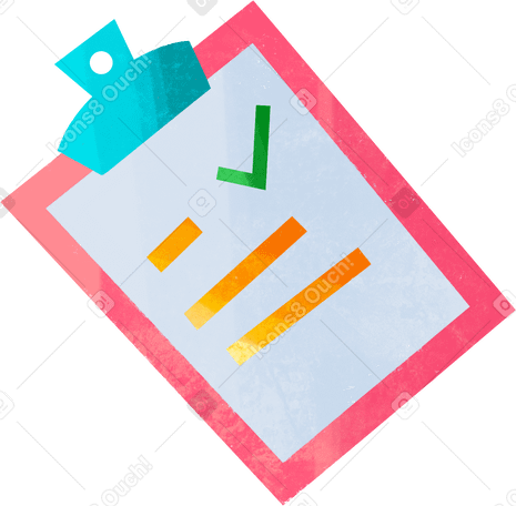 clipboard with check mark Illustration in PNG, SVG