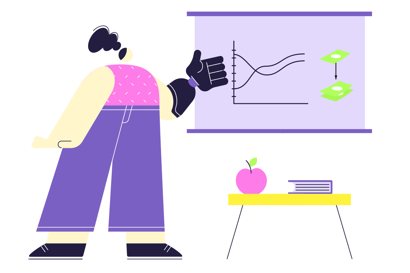 Financial literacy Illustration in PNG, SVG