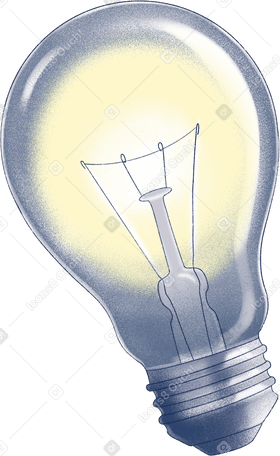 glowing light bulb Illustration in PNG, SVG