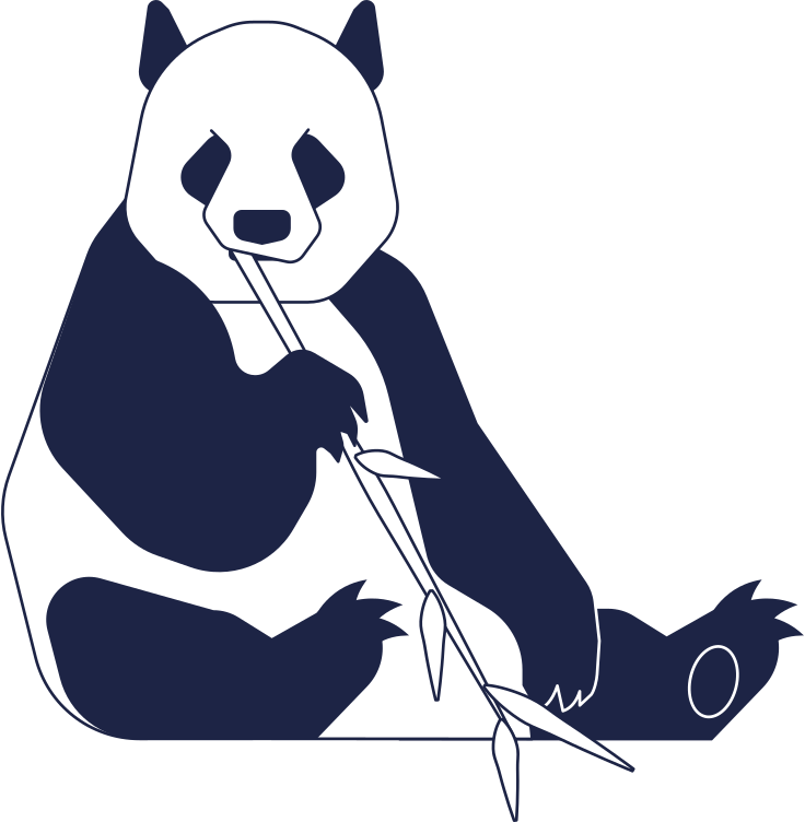 Illustrations vectorielles Panda
