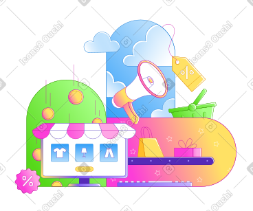 Online store and e-commerce elements PNG, SVG