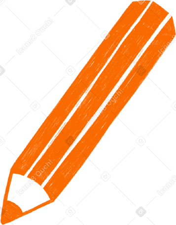 orange pencil Illustration in PNG, SVG