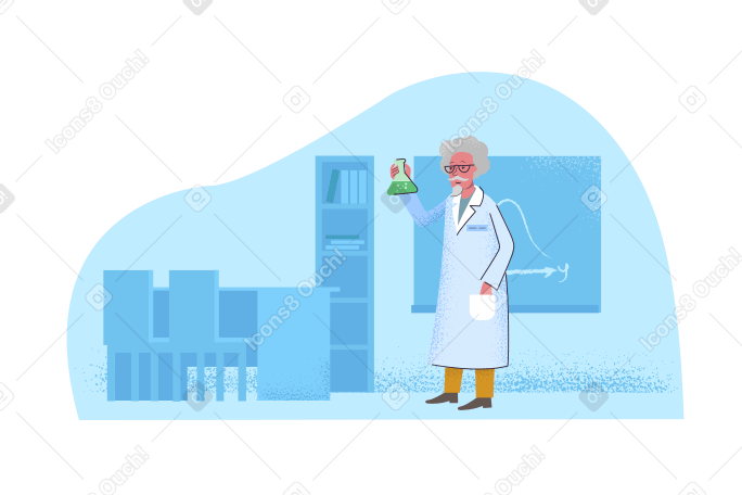 Scientific research Illustration in PNG, SVG