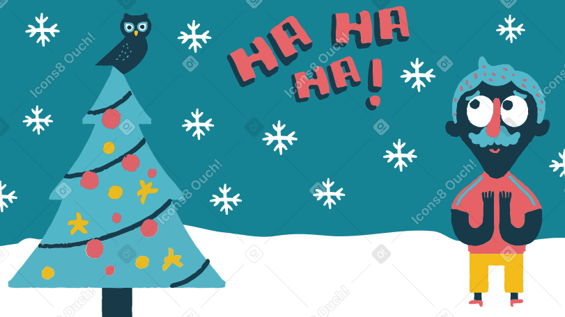 Christmas mood Illustration in PNG, SVG