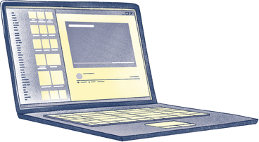 Laptop mit offenem browser PNG, SVG