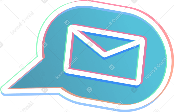 Bolha de fala com envelope PNG, SVG