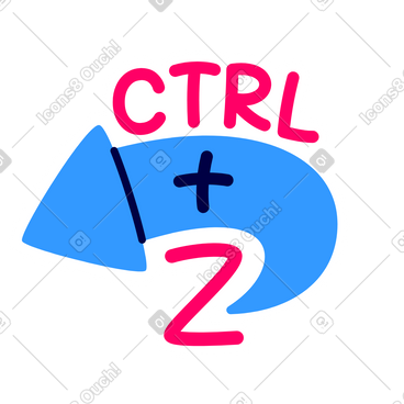 Lettering sticker ctrl+z with arrow动态插图，格式有GIF、Lottie (JSON)、AE