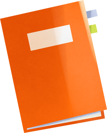 orange notebook PNG, SVG