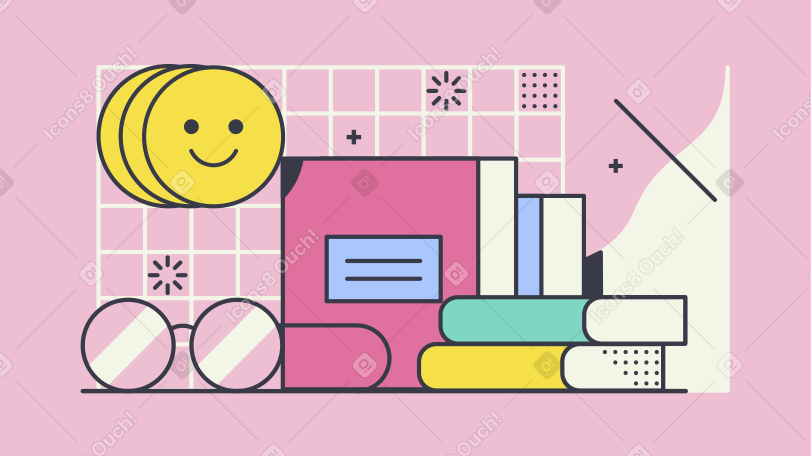 Library Illustration in PNG, SVG