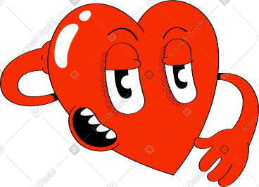 Red living heart PNG, SVG