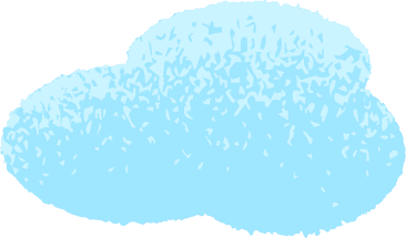 Blue cumulus cloud PNG, SVG