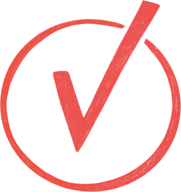 red check mark in the circle PNG, SVG