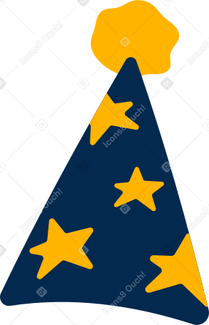 праздничная шапка со звездами в PNG, SVG