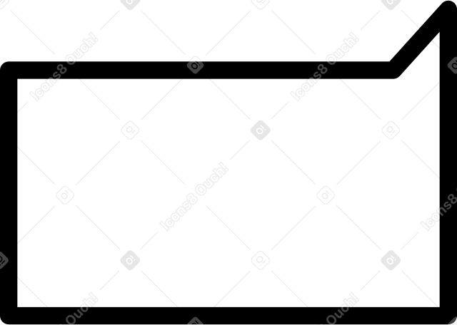 rectangular speech bubble Illustration in PNG, SVG