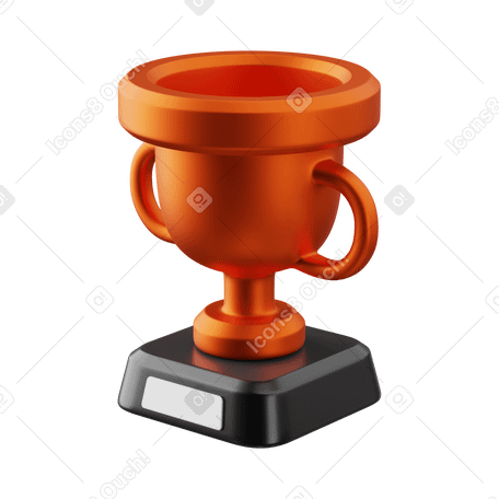 3D trophy PNG, SVG