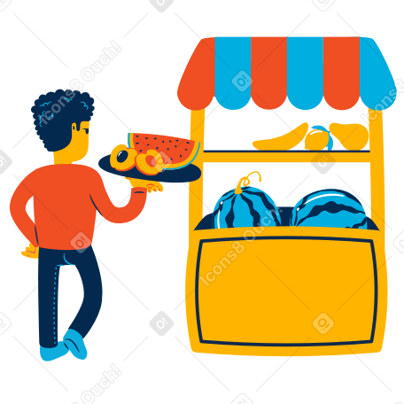 Fruit shop Illustration in PNG, SVG