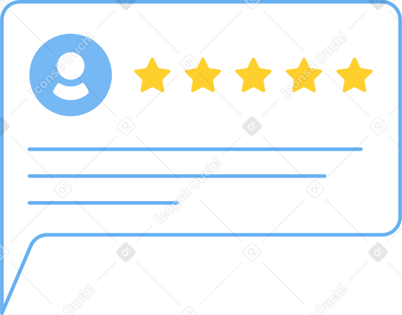 feedback and rating bubble Illustration in PNG, SVG