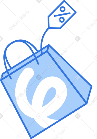 Bolsa de compras con etiqueta de oferta PNG, SVG