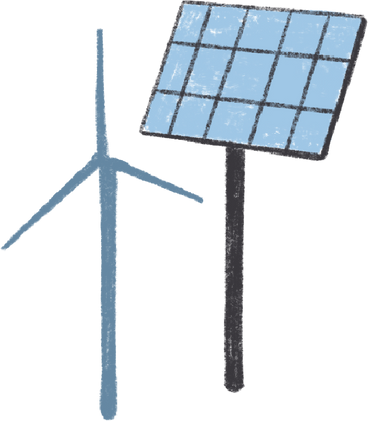 wind turbine and solar battery PNG、SVG