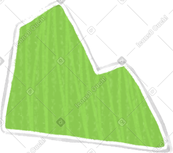 Small green mountains PNG, SVG