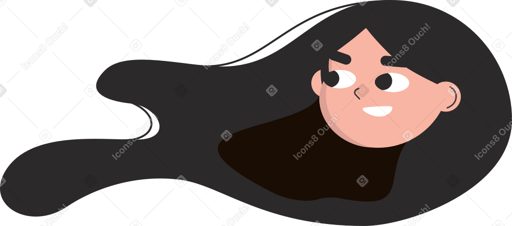 소녀의 머리 PNG, SVG