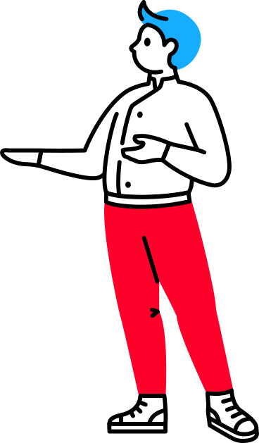 man in a work jacket extended his hand PNG, SVG