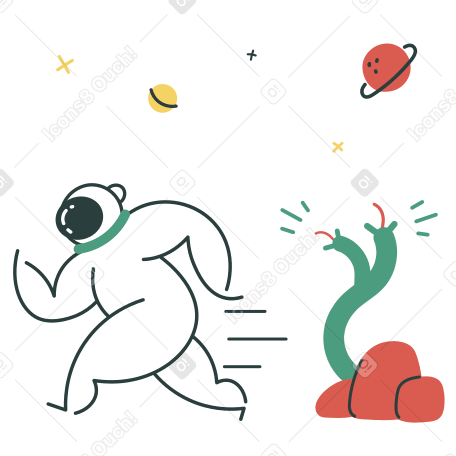 Space monster Illustration in PNG, SVG