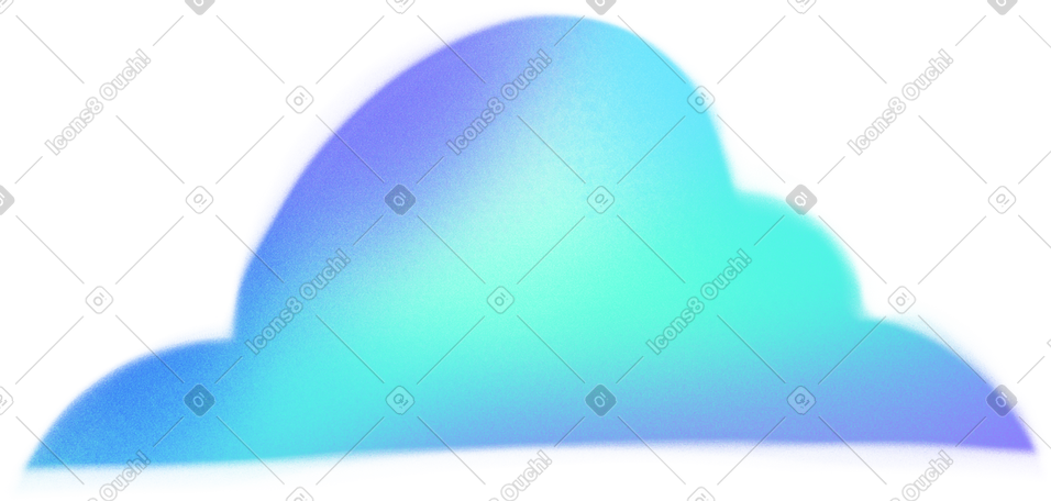 big blue cloud PNG, SVG