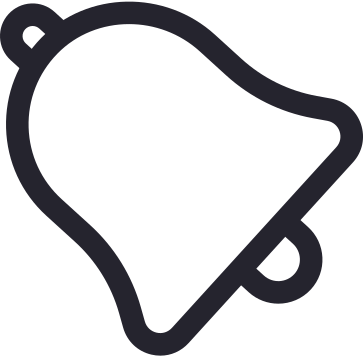 small linear bell PNG, SVG