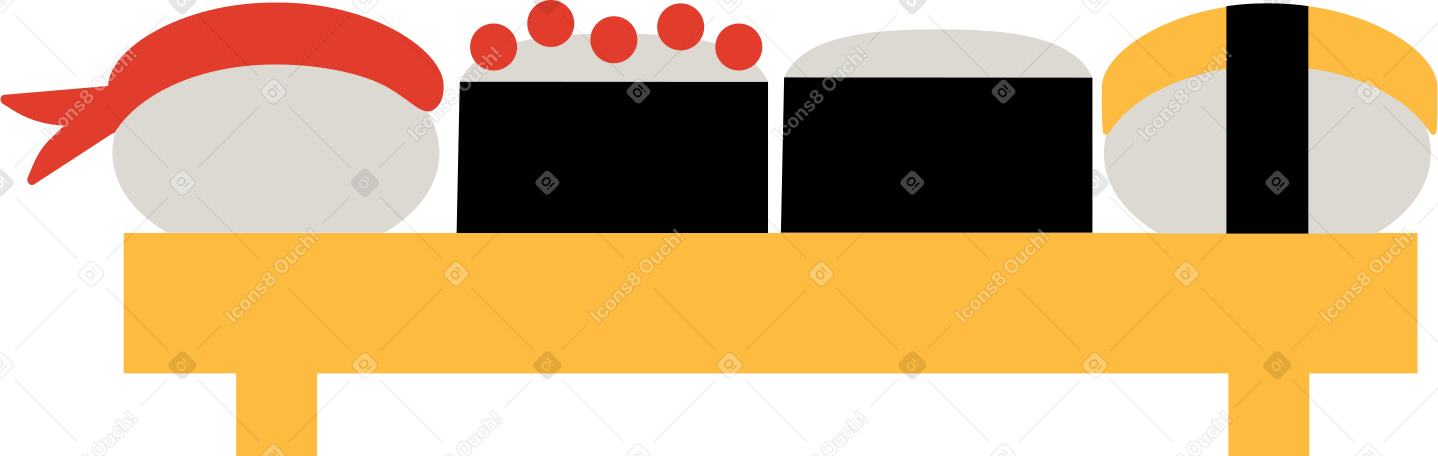 sushi set Illustration in PNG, SVG