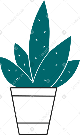 potted flower Illustration in PNG, SVG