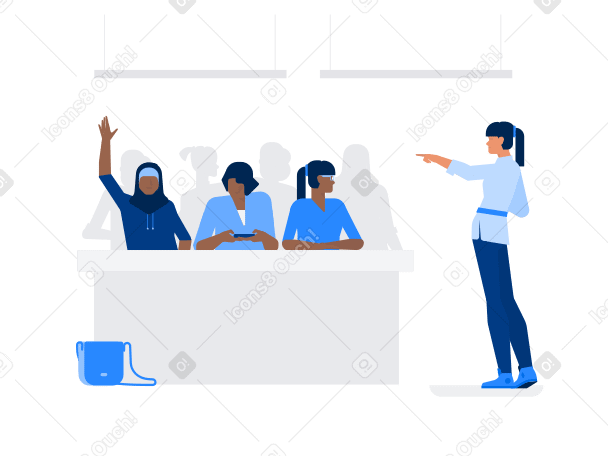 University Class Illustration in PNG, SVG