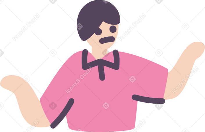 sad man throws up his hands PNG, SVG