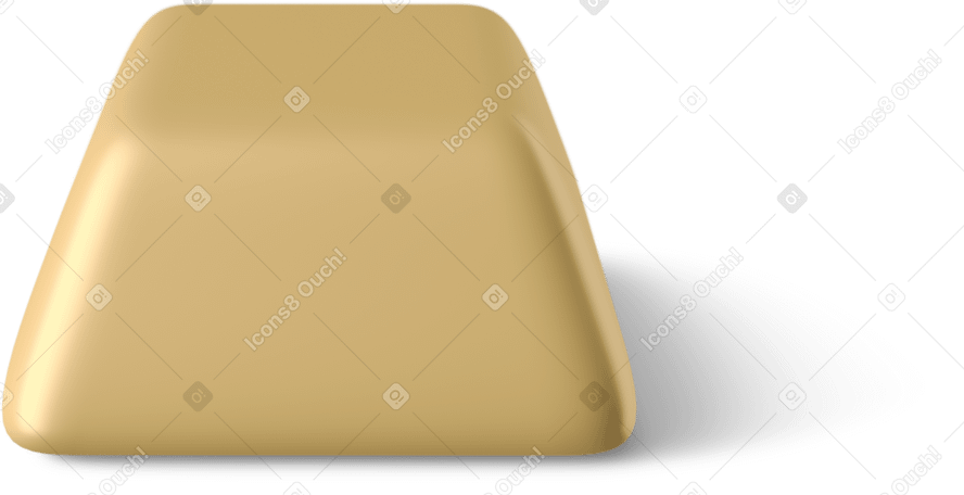 3D gold bar Illustration in PNG, SVG