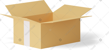 Open cardboard box PNG, SVG