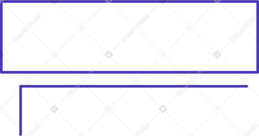 Rettangolo lineare con linea di collegamento PNG, SVG