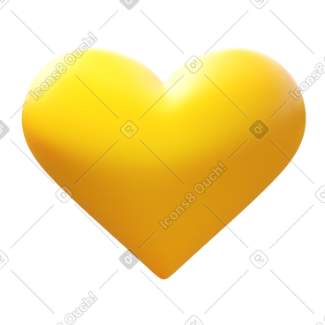 Yellow heart  PNG, SVG