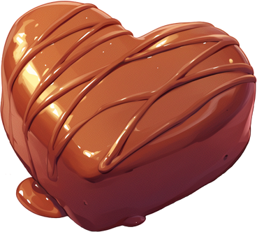 Heart shaped chocolate candy в PNG, SVG