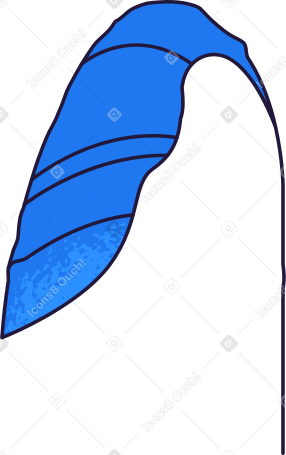 blue leaf Illustration in PNG, SVG