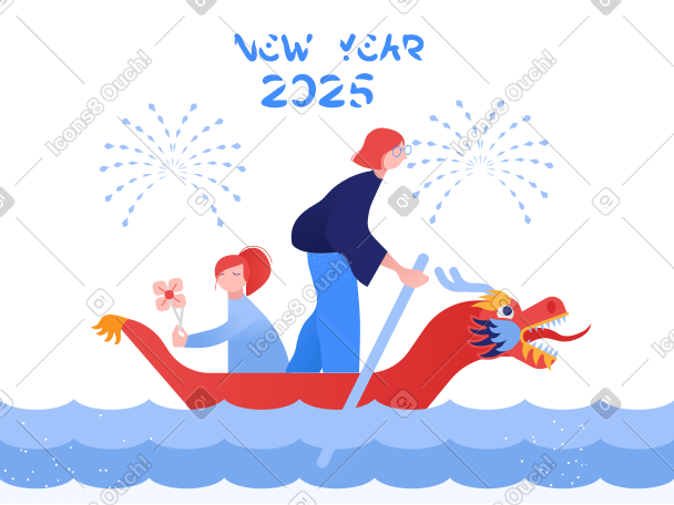 两名女子在中国龙舟比赛中庆祝 2025 年 PNG, SVG