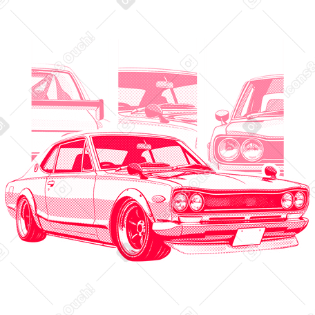 Vintage Nissan kgc classic poster PNG, SVG