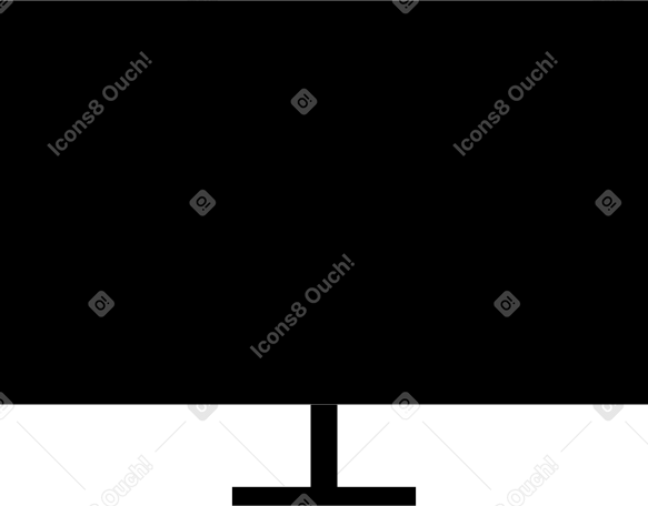 black monitor PNG, SVG