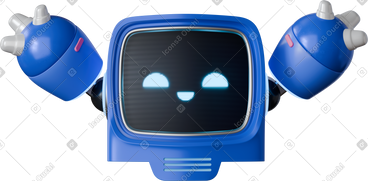 Happy robot assistant PNG, SVG