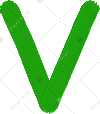 green letter v PNG、SVG