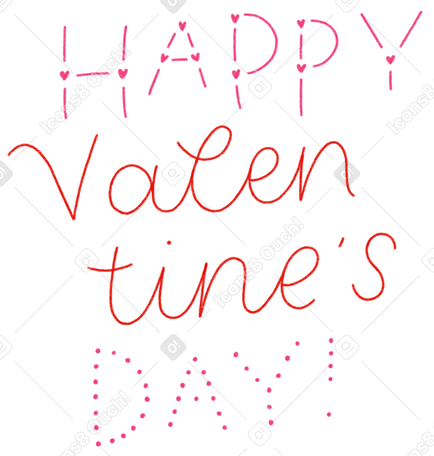 lettering happy valentine’s day Illustration in PNG, SVG