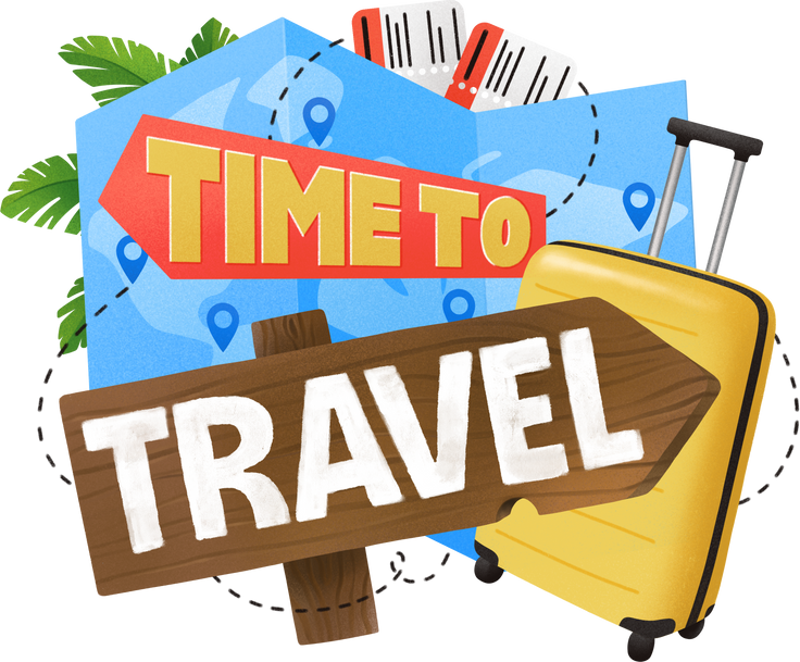 旅行插图、图像，PNG、SVG格式。